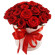 красные розы в шляпной коробке. Казахстан